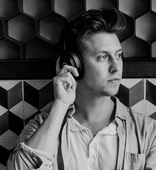 Man with earphones